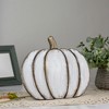 Northlight Wooden Pumpkin Fall Harvest Decoration - 13.75 - White - 2 of 4