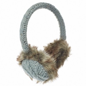 Cable Knit Adjustable Earmuffs With Faux Fur_Nirvanna Designs - 1 of 4