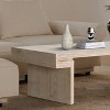 KWPZQEB Wooden Coffee Table - Wood Texture Design & Rustic Finish, Double-Tier Structure Center Table for Living Room - 4 of 4