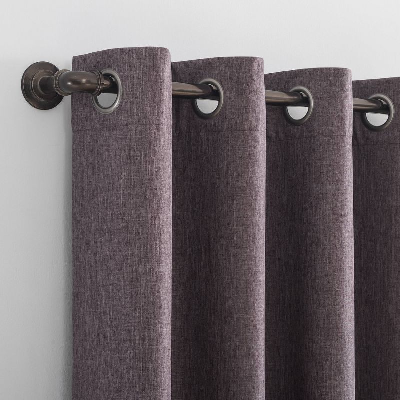 Tyrell Tonal Textured Draft Shield Fleece Insulated 100% Blackout Grommet Top Curtain Panel - Sun Zero, 4 of 9