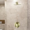 Cobbe 8-inch Round Rain Shower Kit Brushed Gold Single Handle Shower Faucet with 15.74-inch Shower Arm Valve Included - 3 of 4