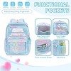 Transparent backpack with heart-shaped pattern and cute charm,suitable for both boys and girls,perfect for sports activities and concerts - 3 of 4