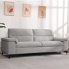 Chenille Sofa with Adjustable Armrests and Extra Thick Cushions - 2 of 4