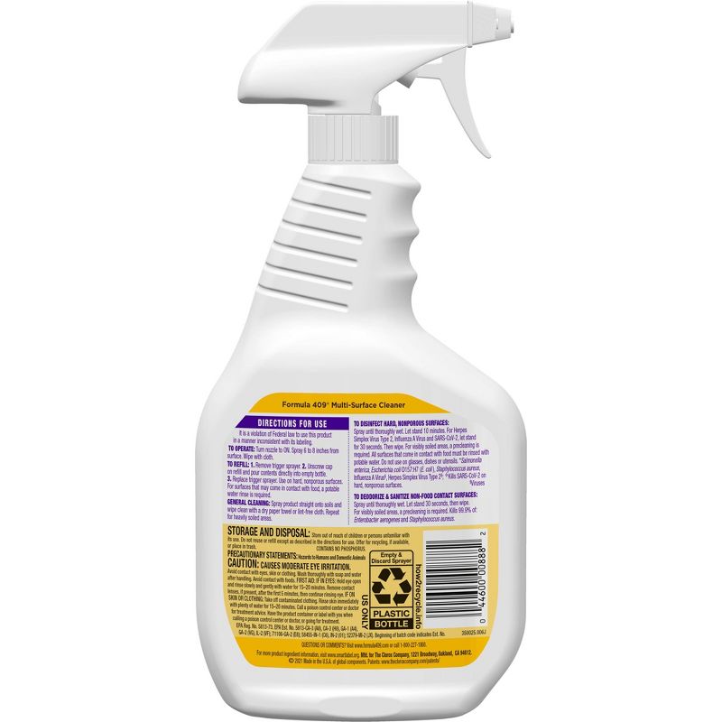 Formula 409 Lemon Multi-Surface Cleaner Spray Bottle - 32oz, 2 of 6
