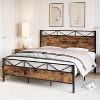 homfan Bed Frame with Headboard and Footboard - Durable Metal Structure, Strong Support Slats, Under-Bed Storage, Noise-Free, Simple Assembly - 3 of 4