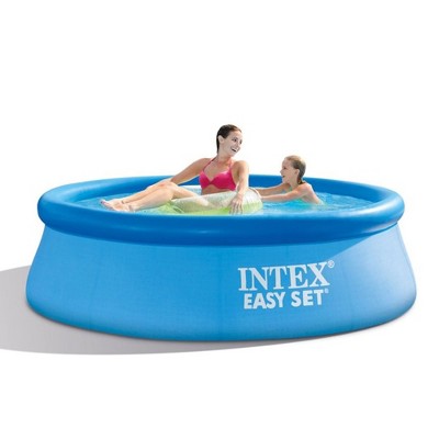 Intex 28110eh Easy Set 8 Foot X 30 Inch Round Inflatable Outdoor ...