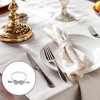 Unique Bargains Napkin Rings Double Heart Stainless Steel 1 Pc - 2 of 3