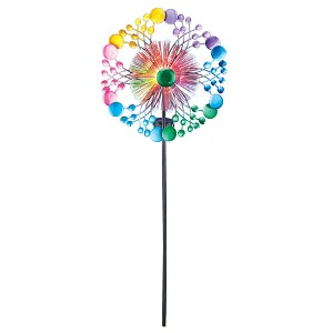 Collections Etc Solar Powered Fiber Optic Kaleidoscope Wind Spinner Garden Stake - 1 of 3