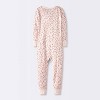 Toddler Girls' Smooth Jersey Snug Fit Union Suit - Cloud Island™ Pink - 2 of 4