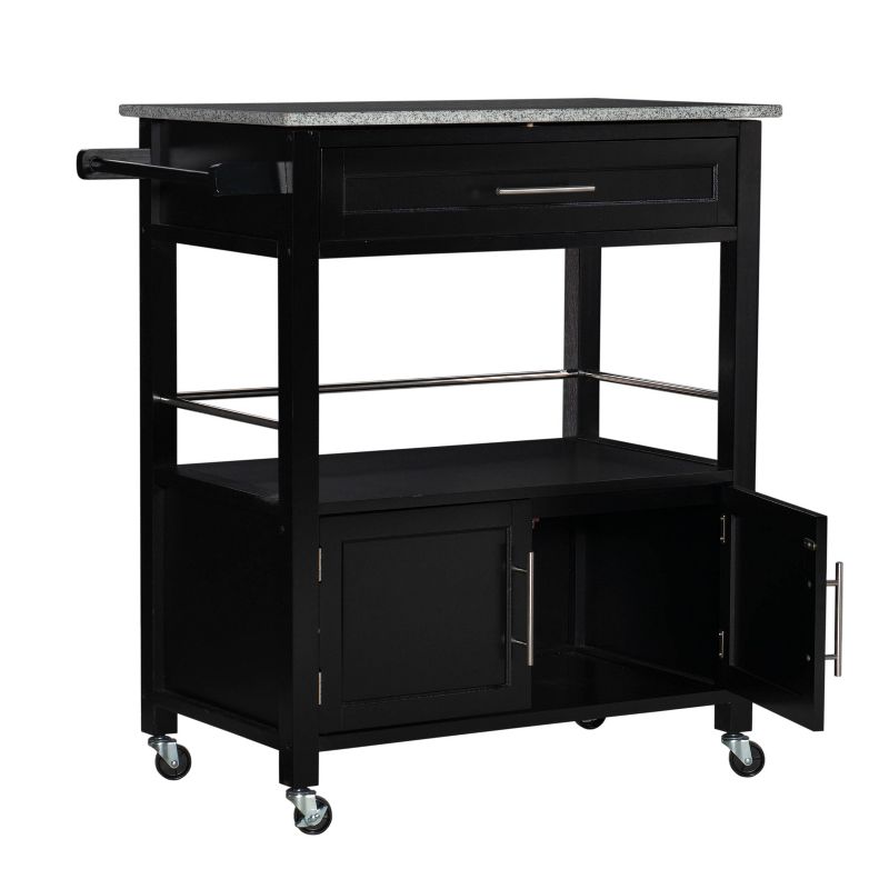 Cameron Kitchen Cart with Granite Top - Linon, 4 of 15