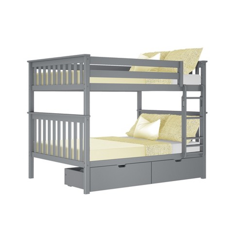 Max & Lily Full Over Full Bunk Bed With Storage Drawers : Target