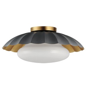 Maxim Lighting Primrose 1 - Light Flush Mount in  Dark Grey/Gold Leaf - 1 of 1
