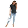 Maternity Tops  Maternity Shirts Color Block Split Hem Tunic Tops - 4 of 4