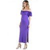 Maternity Off Shoulder Ruffle Detail Maxi Dress - 24seven Comfort Apparel™ - 2 of 4