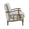 Rinaldo Farmhouse Style Armchair with Romantic Stripes Armchair for Living Room, Lounge, Bedroom Set of 2  | ARTFUL LIVING DESIGN - 3 of 4
