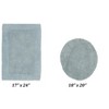 Edge Bath Rug 100% Premium Cotton Ultra-soft Water Absorbent Tufted Solid Reversible 2 Piece Bathroom Rug Set For Machine Washable Bathmat - 2 of 4