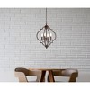 Elegant Lighting Sandara 4 lights pendant in weathered oak - 2 of 4
