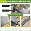 Itopfox Garden Hoe and Cultivator, Heavy Duty Hand Tool with Tiller, 2-Piece Handle, Carbon Steel Blade for Soil Loosening and Digging - 3 of 4