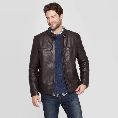 target mens leather jacket