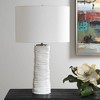 Uttermost Pavlova Glossy Table Lamp, White - 3 of 4