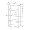 Monarch Specialties Bookshelf Bookcase Etagere 5 Tier 48InchH Office Bedroom Laminate White Contemporary Modern - 2 of 4