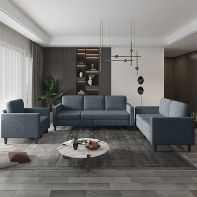 Mjkone Sectional Sofa Couches Set for Living Room 3-Seater Sofa&Loveseat$Single Sofa Chair