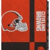 NFL Cleveland Browns Reverse Block Wordmark Double Sided Blanket: Plush Sports Throw - 2 of 3