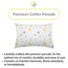 BreathableBaby Cotton Percale Pillowcase, For 13" x 18"/33 x 46 cm Toddler Pillow, Moons & Stars (2-Pack) - 2 of 4