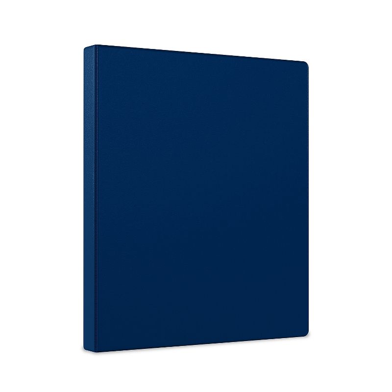 Staples Simply .5-inch Round 3-Ring Non-View Binder Navy (26648) 26648-CC, 1 of 8