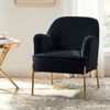 Odo Upholstered Accent Chair Velvet Comfy Living Room  Arm Chair | Karat Home - 3 of 4