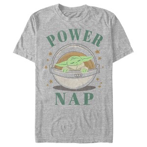 Men's Star Wars The Mandalorian The Child Power Nap Bassinet T-Shirt - 1 of 4