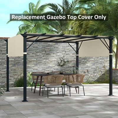 Cream White Polyester UV Protection Pergola Shade Cover for 10 x 10ft Frame