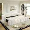 Kumasinova 90.2" 4-Seater Modern Teddy Fabric Sofa,3-in-1 Convertible Sleeper Sofa Bed with Hidden Storage,Casters,Couch for Living Room,Office - 2 of 4