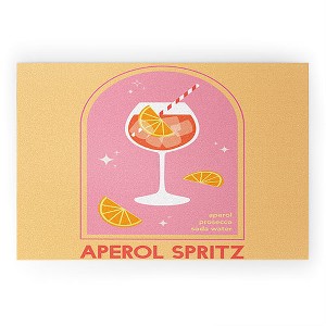 April Lane Art Aperol Spritz Cocktail 36" x 24" Welcome Mat - Society6 - 1 of 3