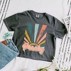 Simply Sage Market Women's Retro Peachy Relaxed Fit Cropped Tee - 3 of 3