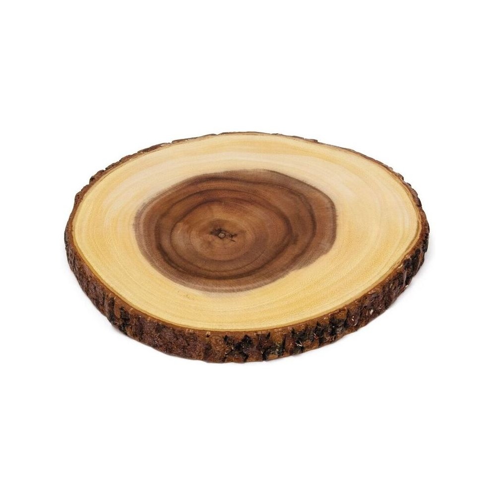Lipper International Acacia Medium Round Serving Platter