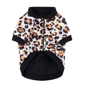 Fresh Pawz Leopard Print Satin Dog Jacket - 1 of 1