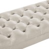 Kumasinova 51.5" Velvet End of Bed Bench with Tufted Button,Luxury Entryway Bench with Wooden Legs,Ottoman Bench&Foot Rest for Bedroom,Living Room - 3 of 4