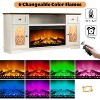 Vipbear Fireplace TV Stand Storage Cabinet for 80 Inch TV, Farmhouse Entertainment Center with 36" Fireplace & LED Lights - 3 of 4