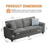 83 Inches Modern Oversized Loveseat Sofa for Living Room, Deep Seat 3-Seater Couch with Removable Washable Cover, Cozy Comfort Sofa - 2 of 4