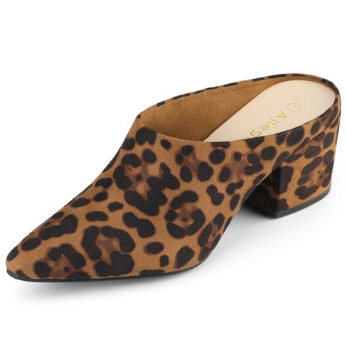 Leopard cheap mules target