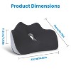 NewHome"Memory Foam Seat Cushion for Sciatica Pain Relief with Washable Cover for Office, Car & Travel"Grey - 4 of 4