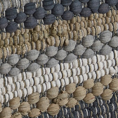 Hartwick Chindi Gray and Beige Cotton Table Runner