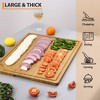 Wooden Cutting Board,  Large Bamboo Kitchen Board with Handles and Deep Juice Groove Kitchen Board - 4 of 4