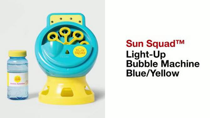 Light-Up Bubble Machine Blue/Yellow - Sun Squad&#8482;, 2 of 10, play video