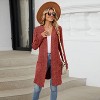 Coolmee Women's Cardigan Long Sleeve Open Front Cardigan Casual Lightweight Long Cardigans Loose Knit Outwear with Pockets - 2 of 4