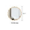 ALEXOUN Solid Wood Wavy Bathroom Mirror Wall Decor Modern Mirror Wall Decor for Bathroom, Bedroom, Living Room,Cloakroom - 3 of 4