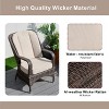 Moda Furnishings 2PCS Wicker Aluminum Outdoor Dining Armchairs with Cushions - 4 of 4