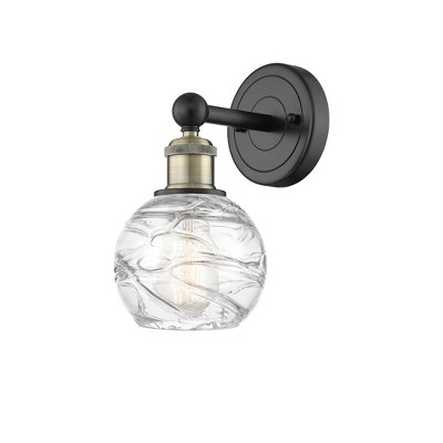 Athens Deco Swirl - 1 Light Wall Sconce In Industrial Style-10.5 Inches Tall and 6 Inches Wide