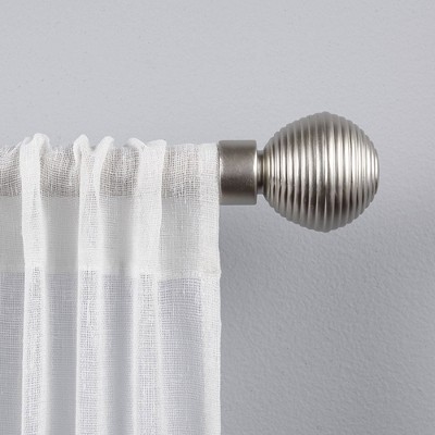 Exclusive Home Ogee Double Curtain Rod And Finial Set, Matte Silver,  Adjustable 66-120 : Target